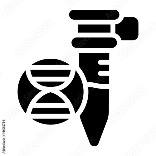 DNA extraction Solid Icon