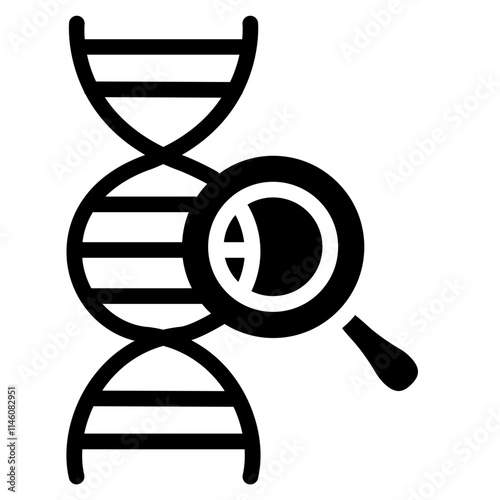 DNA sequencing Solid Icon