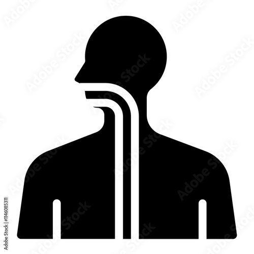 Esophagus Solid Icon