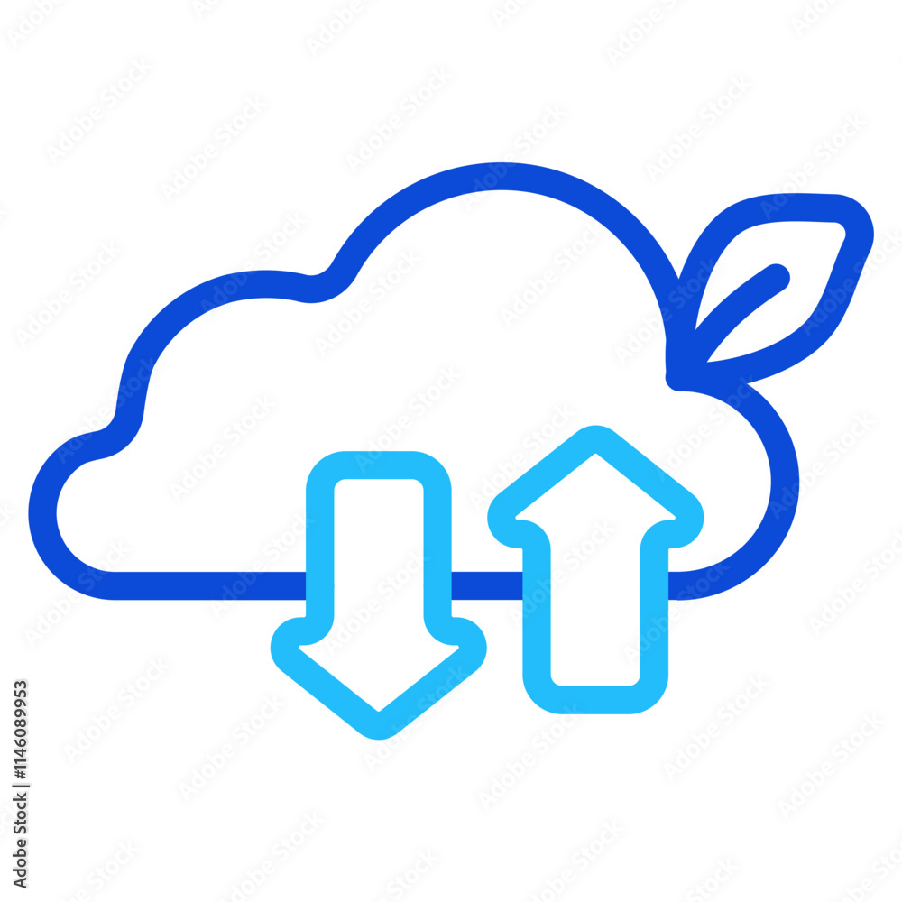 Greenhouse gas reduction Duoline Icon Greenhouse gas reduction Duoline Icon