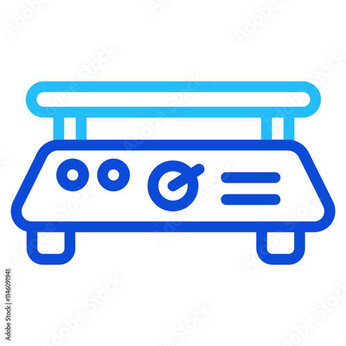 Hot plate Duoline Icon
