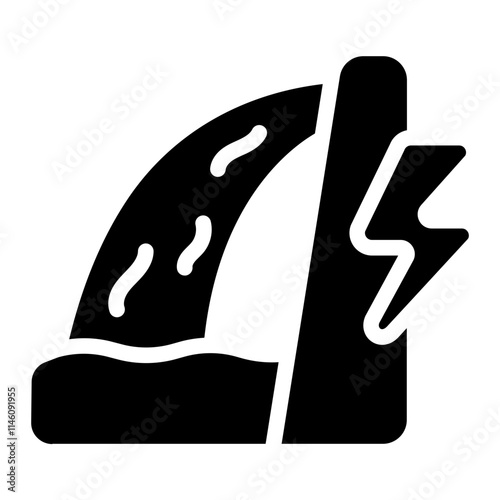 Hydropower Solid Icon
