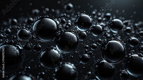 Abstract Blackwater bubbles background