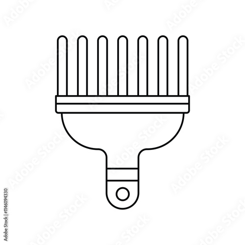 scratcher lineal icon with white background vector stock illustration