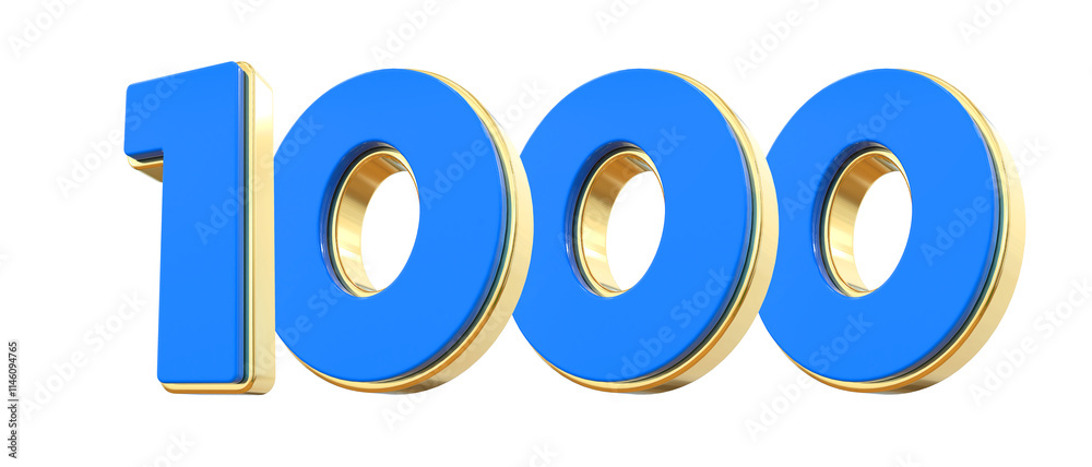 Blue Number 1000