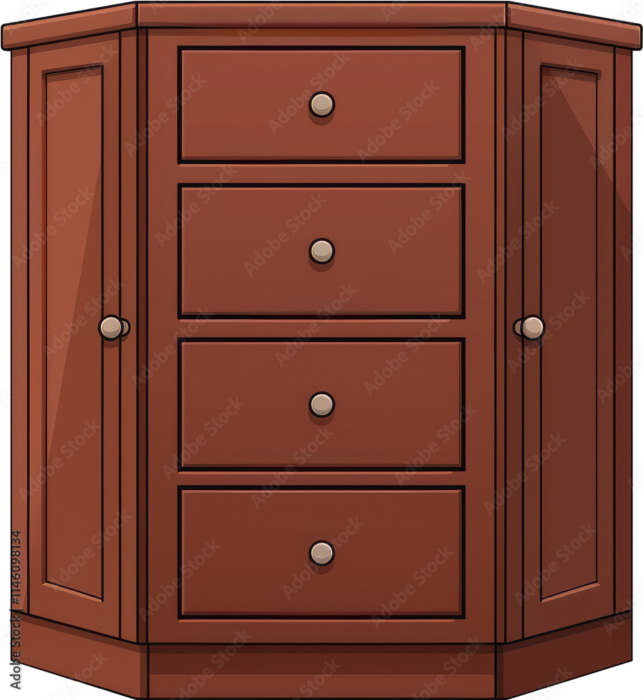 Corner Wooden Chest of Drawers Corner Wooden Chest of Drawers