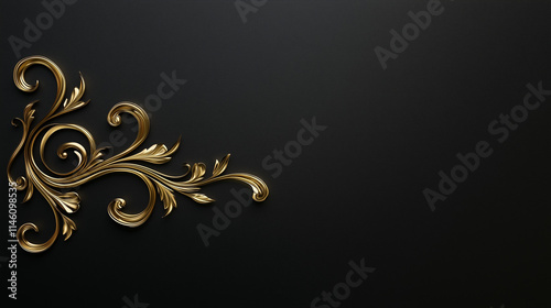 Golden Flourish on Black:  ...