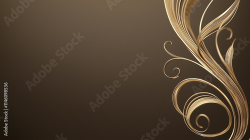 Elegant Swirling Gold Vines...