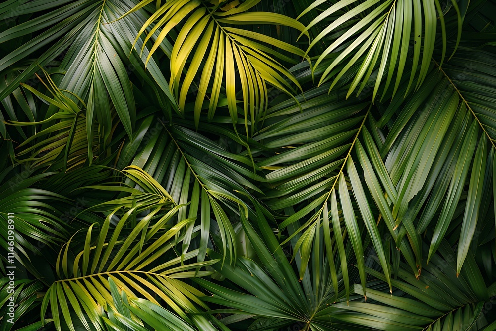 Palm leaves background, Tropical jungle, Closeup leaf texture
Palm leaves background, Tropical jungle, Closeup leaf texture