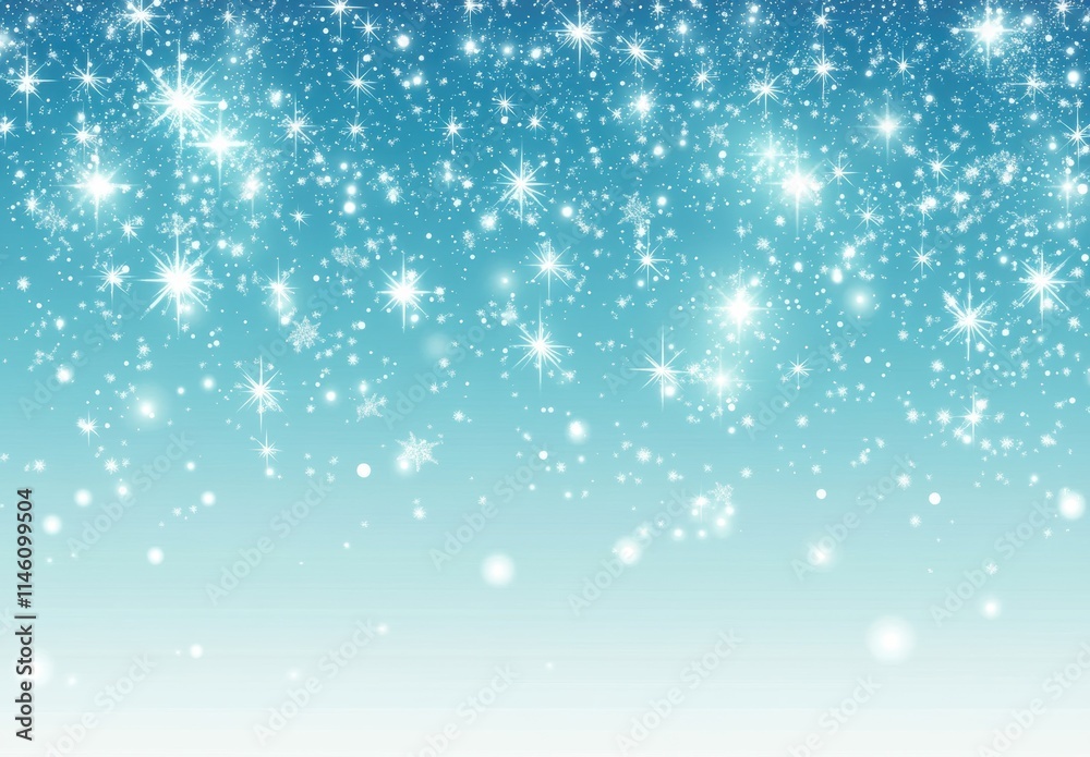 Sparkling Winter Wonderland Background With Glimmering Snowflakes And Twinkling Stars On A Soft Blue Gradient For Holiday And Festive Design Projects Sparkling Winter Wonderland Background With Glimmering Snowflakes And Twinkling Stars On A Soft Blue Gradient For Holiday And Festive Design Projects