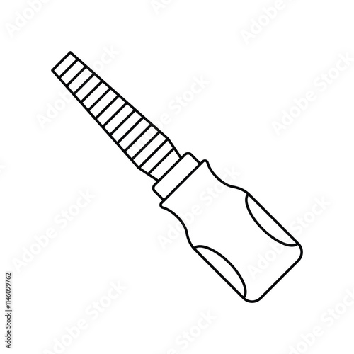 chisel lineal icon with white background vector stock illustration