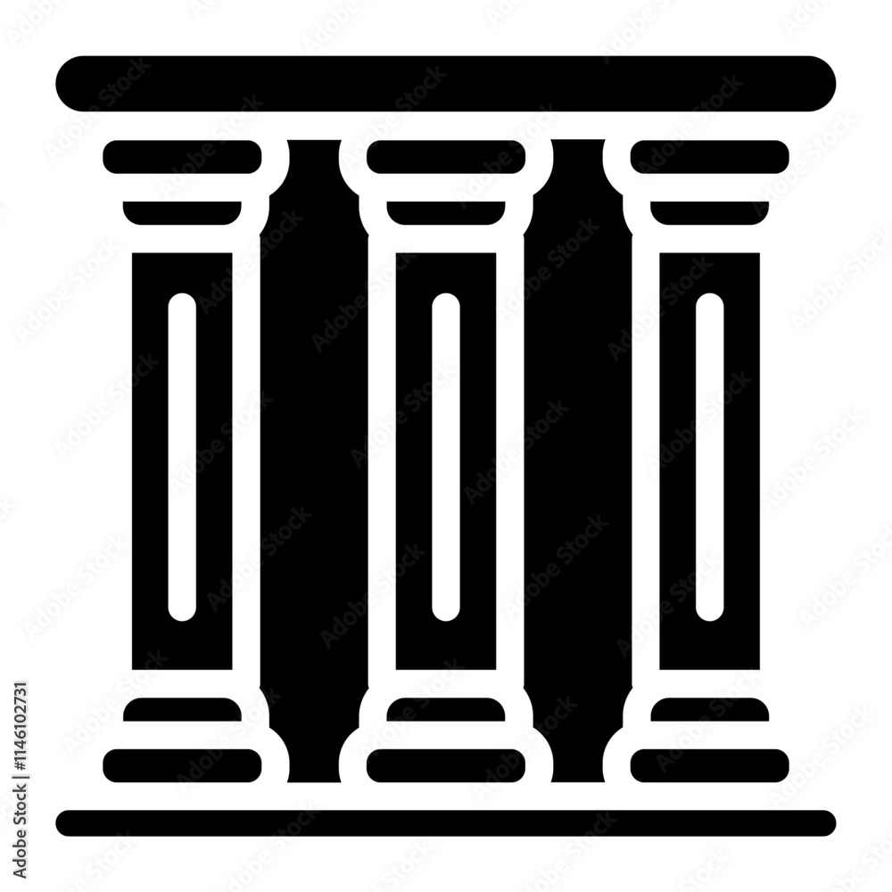 Pillar Solid Icon Pillar Solid Icon