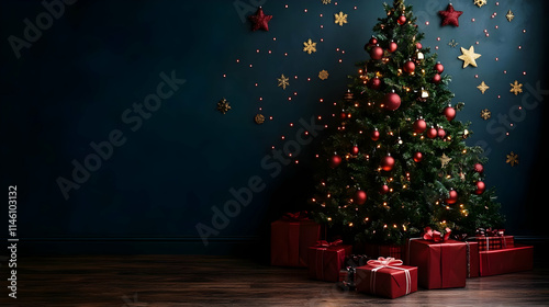 Christmas Tree Decor: Red Ornaments & Gifts photo