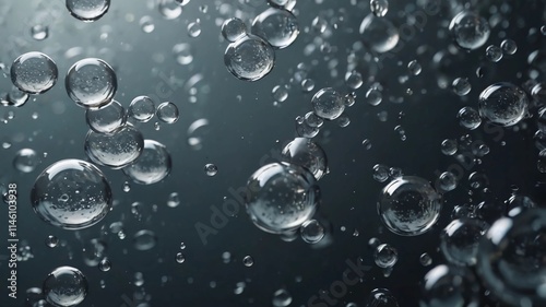 Abstract Gray water bubbles background