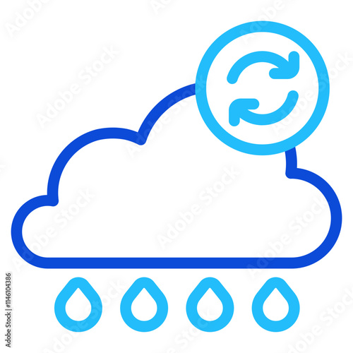 Rainwater harvesting Duoline Icon