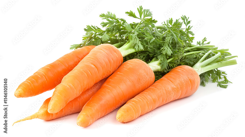 fresh bunch of carrots with white background fresh bunch of carrots with white background