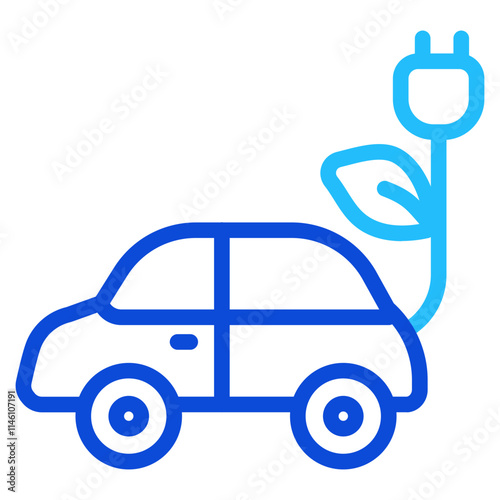 Sustainable transportation Duoline Icon