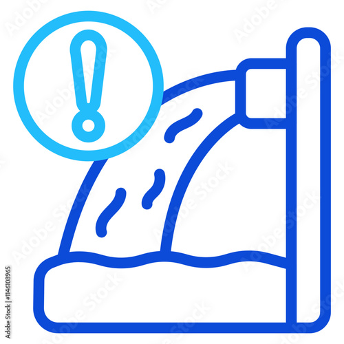 Water pollution control Duoline Icon