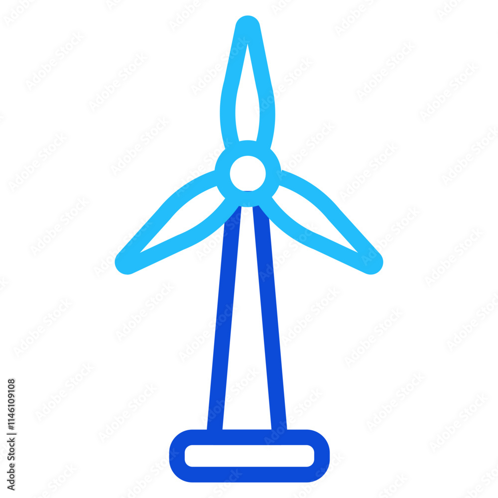 Wind turbine Duoline Icon Wind turbine Duoline Icon