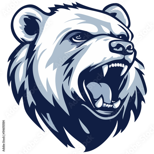 Angry grizzly bear logo