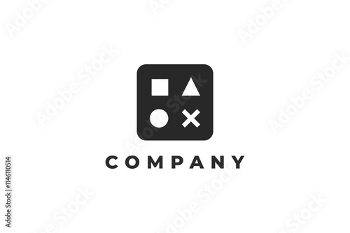 game console joystick button circle triangle x square logo
