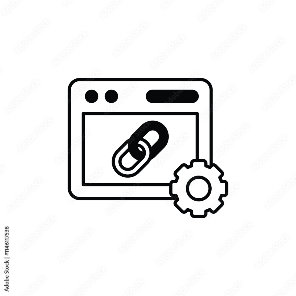 Link Building vector icon Link Building vector icon
