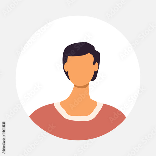 Vector flat illustration. Men and women in different styles. Avatar, user profile, person icon, profile picture. Suitable for social media profiles, icons, screensavers and as a template.