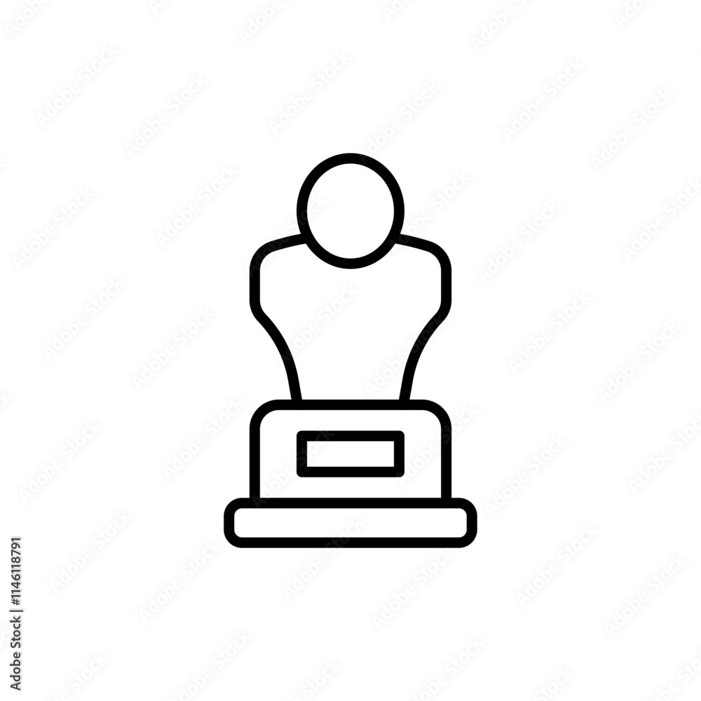 Statue outline icons, minimalist vector illustration ,simple transparent graphic element .Isolated on white background Statue outline icons, minimalist vector illustration ,simple transparent graphic element .Isolated on white background