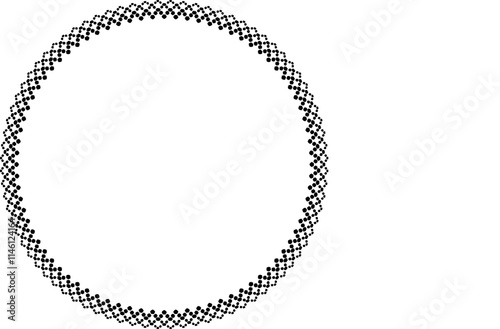 Obraz na płótnie Round frame. Circle Ornamental decorative frame with graphic element
w salonie
