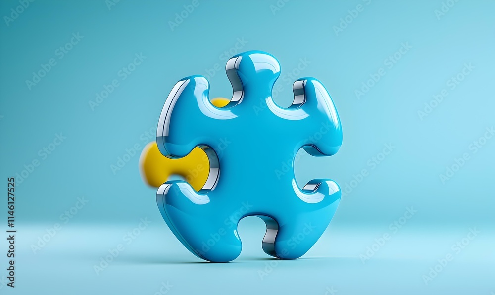 Single Puzzle Piece with an Empty Space for a Missing Component Single Puzzle Piece with an Empty Space for a Missing Component