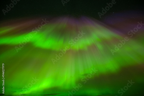 Aurora Borealis in Norwegen beim Arctic Circle Centre , 66° 33′ 55″ , Saltfjellveien Storforshei. photo