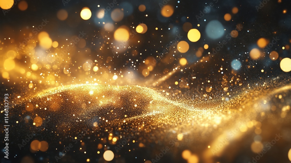 Fototapeta premium Abstract dreamy golden background, clean