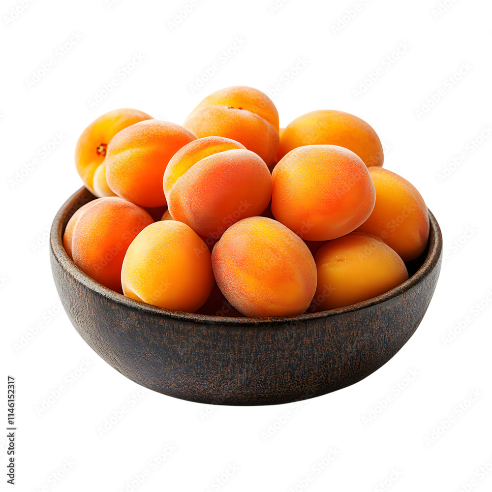 Appetizing Apricots in Protein Bowls Isolated On Transparent Background Appetizing Apricots in Protein Bowls Isolated On Transparent Background