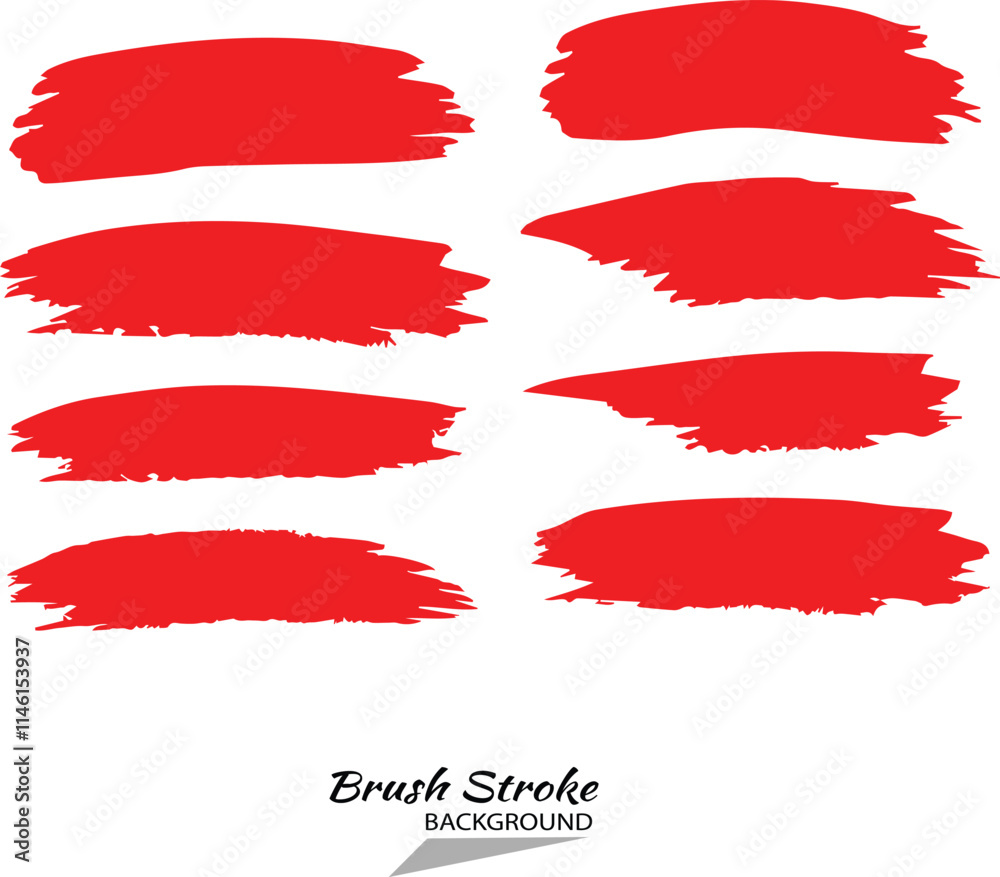 Obraz premium Vector green brush strokes