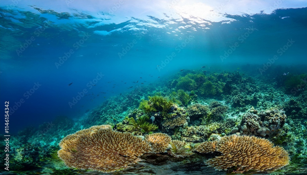 Fototapeta premium Colorful Tropical Fish in a Vibrant Coral Reef Ecosystem