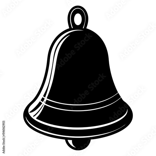 illustration of a silver bell