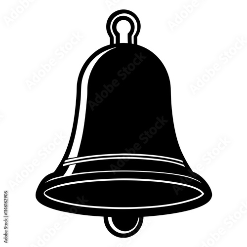 golden bell isolated on white