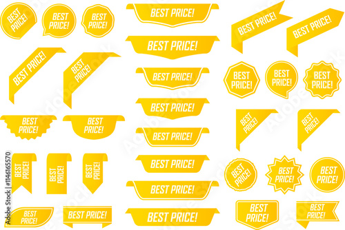 Vector pack of  price labels