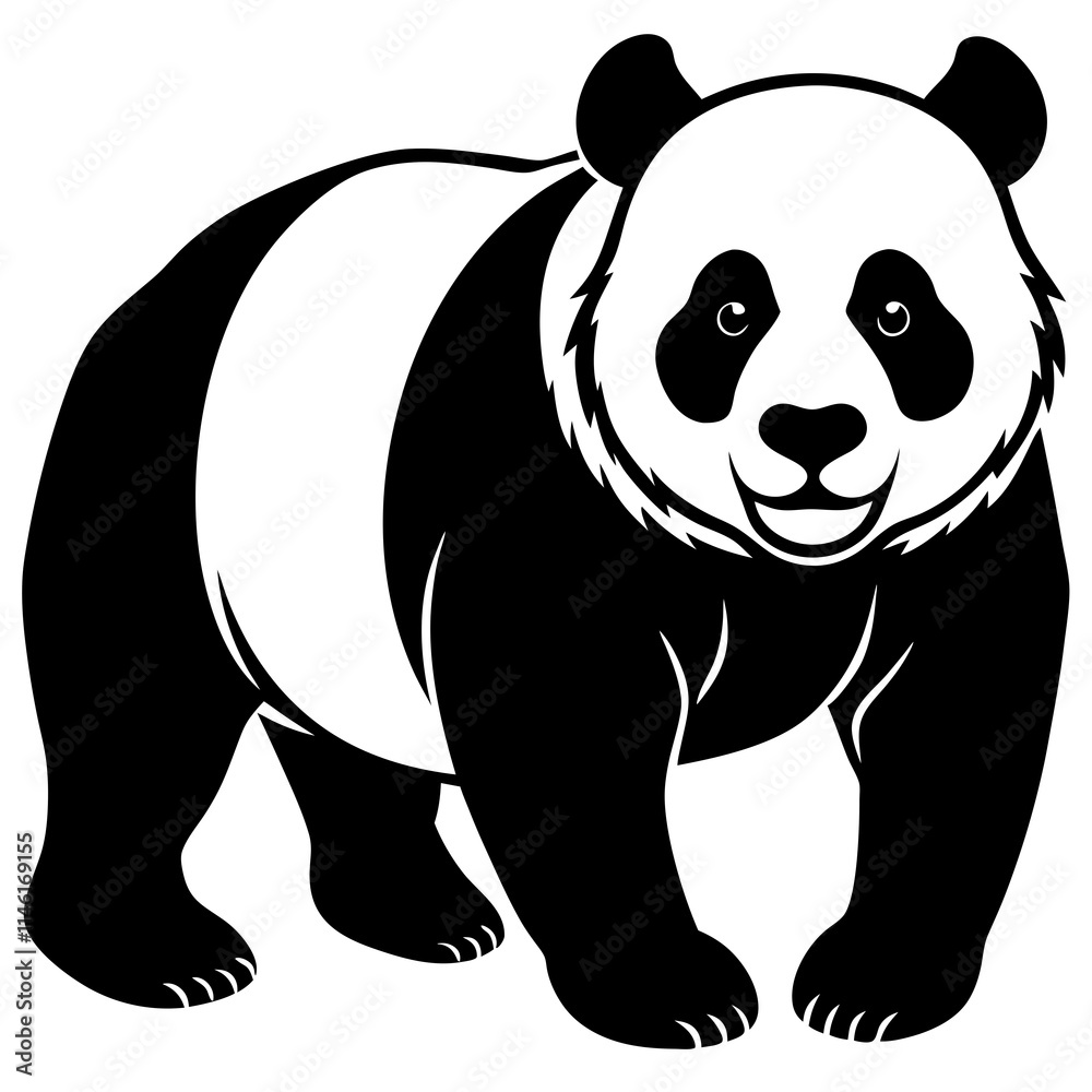 panda bear with a bamboo panda bear with a bamboo