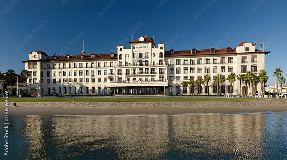 Coastal Hotel Building, Realistic Image Coastal Hotel Building, Realistic Image