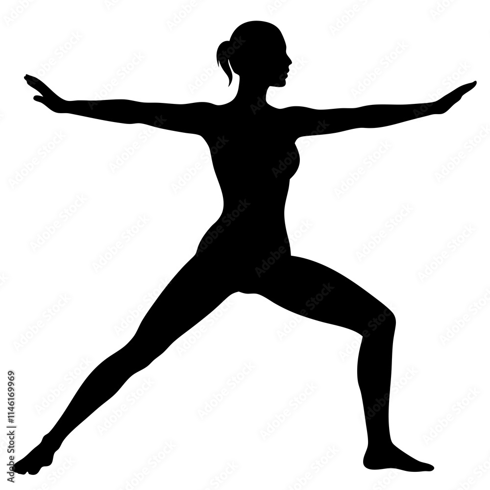 silhouette of a person in yoga pose silhouette of a person in yoga pose
