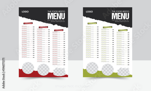 Playful and colorful menu card designed for children. Features fun fonts, bright illustrations, and sections for kids' meals and desserts. Perfect for family-friendly restaurants.