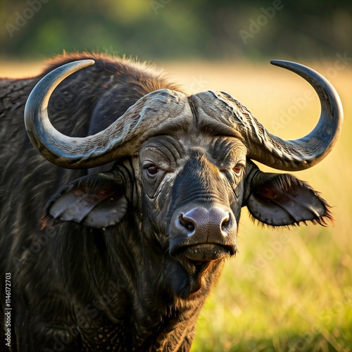 buffalo with big horns