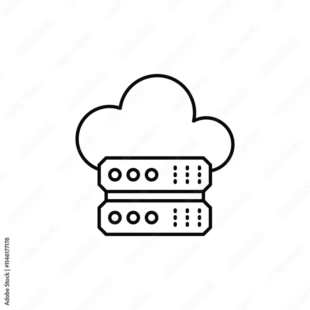 Cloud Database vector icon