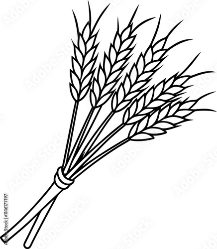 Wheat Ears Sheaf Vector Illustration