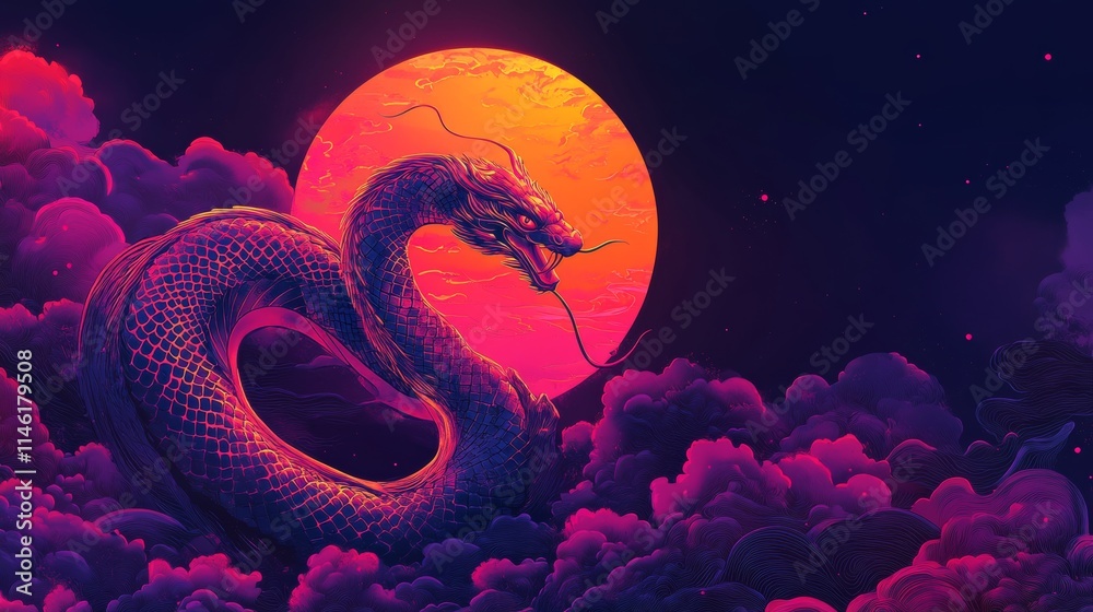 Chinese New Year 2025 vector illustration of Year of Snake cover, poster and sale banner. Chinese zodiac Snake symbol. Chinese New Year 2025 vector illustration of Year of Snake cover, poster and sale banner. Chinese zodiac Snake symbol.