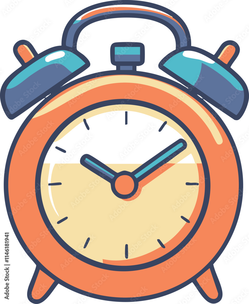 vector illustration of alarm clock - time icon vector illustration of alarm clock - time icon