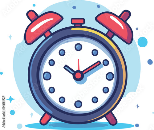 vector illustration of alarm clock - time icon