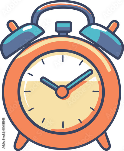 vector illustration of alarm clock - time icon
