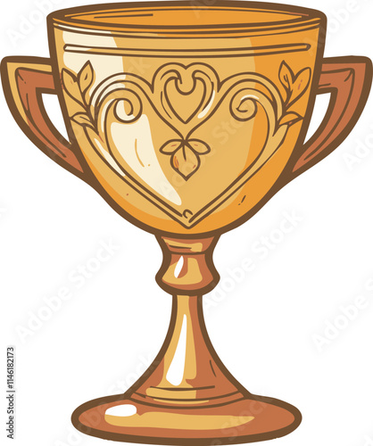 illustration of a gold cup trophy